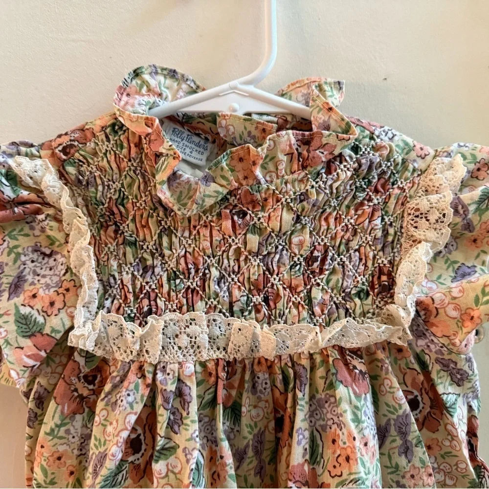 Vintage Polly Flinders Hand Smocked Dress